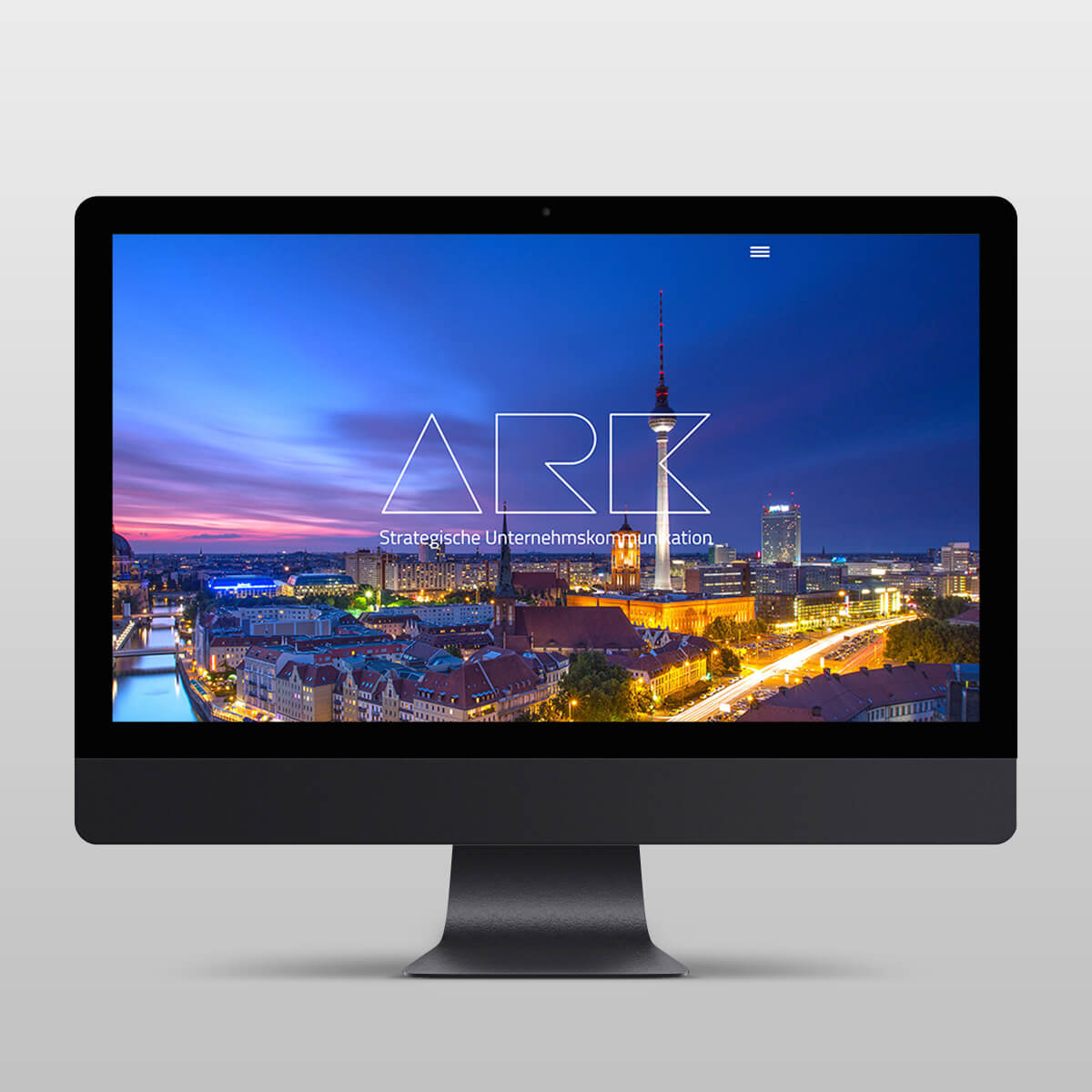 Auf diesem Bild ist die von tikitay entwickelte Unternehmenswebsite der Firma ARK zu sehen.