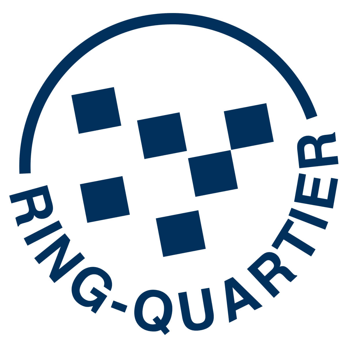 Hier ist das von tikitay gestaltete Logo für das Wohnviertel Ring Quartier.