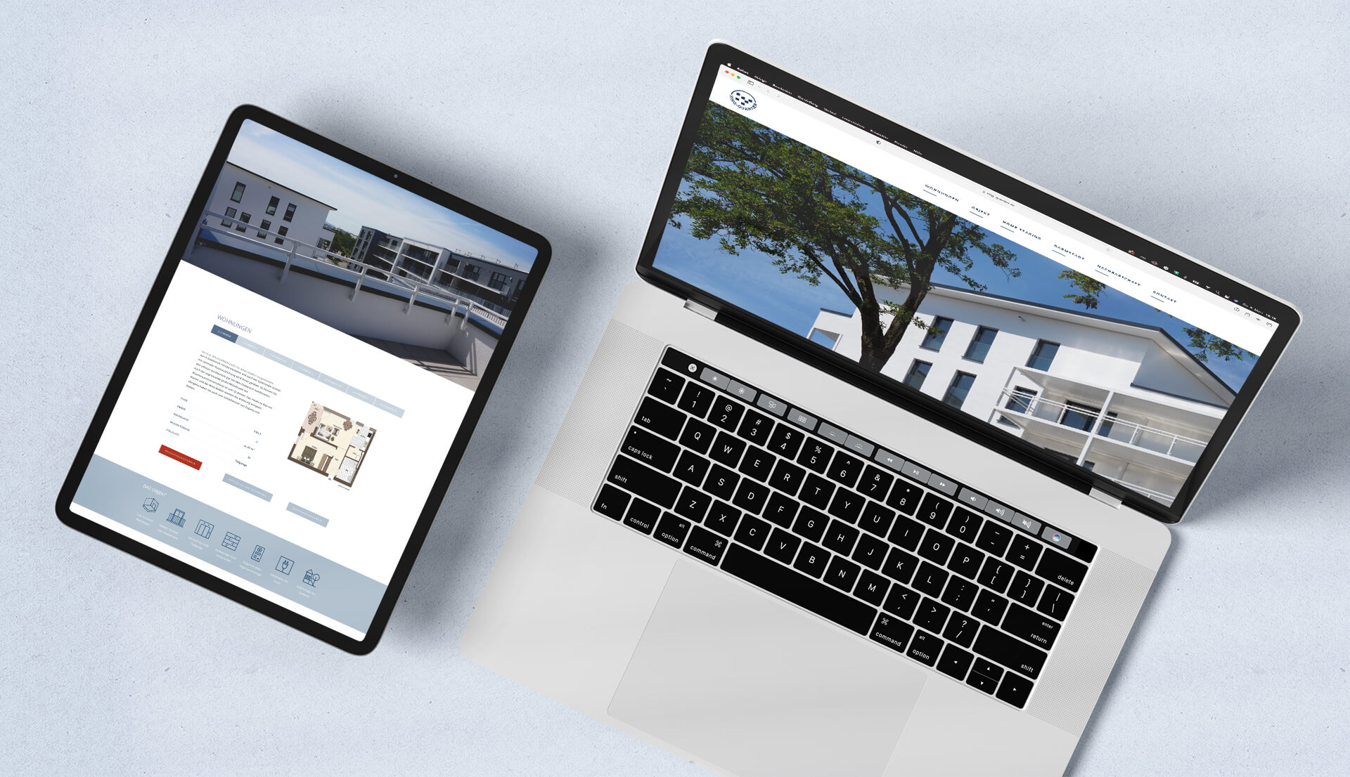 Auf diesem Bild ist die responsive Darstellung auf den Endgeräten tablet und Desktop der Landingpage zu sehen, die von tikitay werbeagentur gmbh online geschaltet sowie konzipiert, gelayoutet und programmiert wurde.