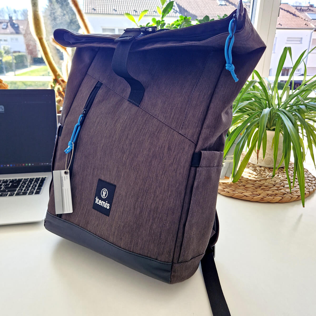 Hier ist ein gebrannter Rucksack von tikitay werbeagentur gmbh produziert worden.